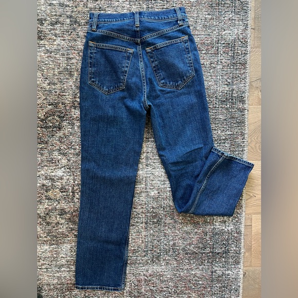 NWOT Dark Abercrombie Ultra High Rise Ankle Straight Jean 25 - Picture 4 of 11